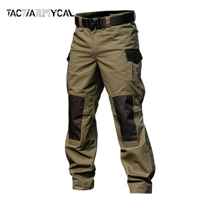 Pantalon cargo tactique militaire pour homme, pantalon d'entraînement militaire, multi-poches, résistant à l'usure, imperméable, pantalon décontracté de randonnée pour homme
