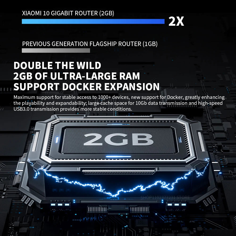 XIAOMI-Routeur 10 gigabit pour touristes, port réseau 10G, Wifi, Leicrer and, 2 Go de RAM, répéteur sans fil, maille, IPTV, USB 3.0, original