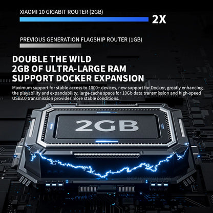 XIAOMI-Routeur 10 gigabit pour touristes, port réseau 10G, Wifi, Leicrer and, 2 Go de RAM, répéteur sans fil, maille, IPTV, USB 3.0, original