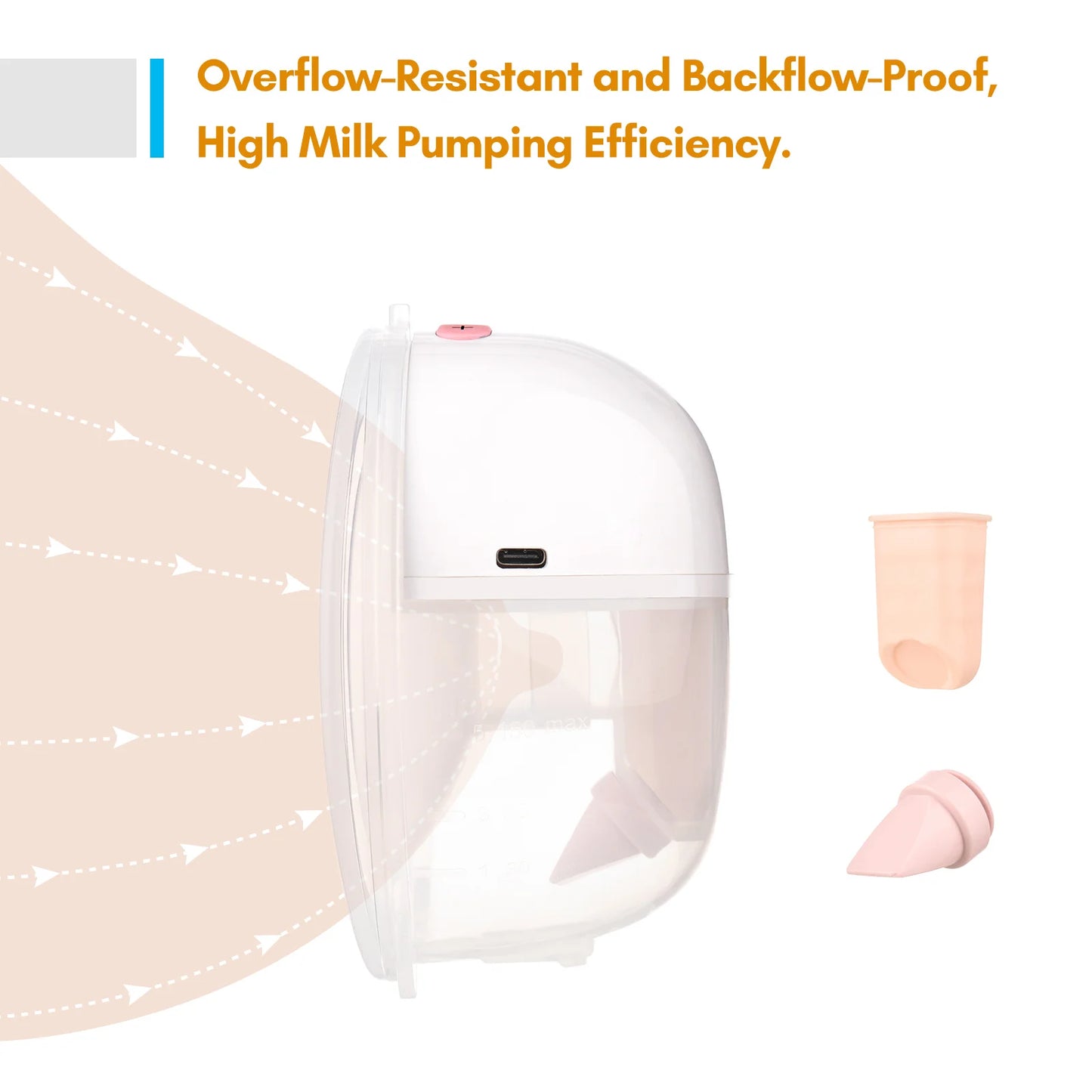 Tire-lait Portable mains libres, électrique, Portable, collecteur de lait d'allaitement sans BPA