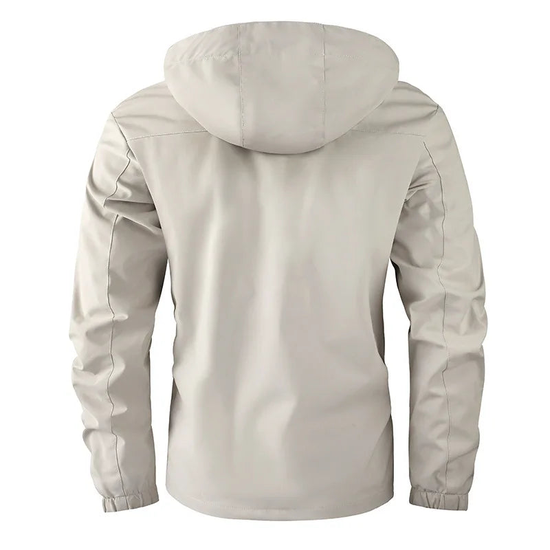 Mode hommes décontracté coupe-vent vestes à capuche veste homme imperméable en plein air coque souple hiver manteau vêtements chaud polaire épais