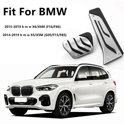 Kit de pédales de voiture pour BMW X5 X6 F15 F16 E70 E71 E72 2008 - 2018 AT, accélérateur, frein à gaz, couvercle de pédale de repose-pieds, LHD, acier inoxydable