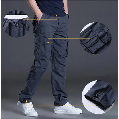 Pantalon cargo pour homme Pantalon tactique militaire décontracté à poches multiples pour homme Pantalon d'extérieur droit de l'armée Pantalon d'hiver grande taille