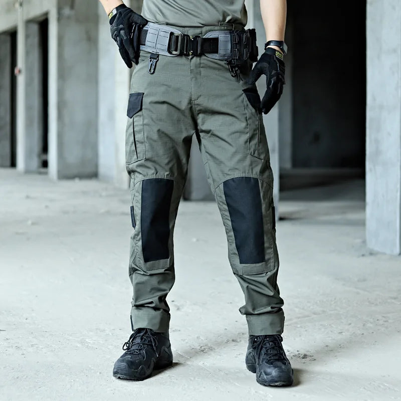Pantalon cargo tactique militaire pour homme, pantalon d'entraînement militaire, multi-poches, résistant à l'usure, imperméable, pantalon décontracté de randonnée pour homme