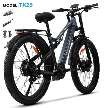 UE 2025 nouveau vélo électrique Heda-TX29 avec capteur de vitesse de 27,5 pouces 2000W 48V19.2AH frein hydraulique