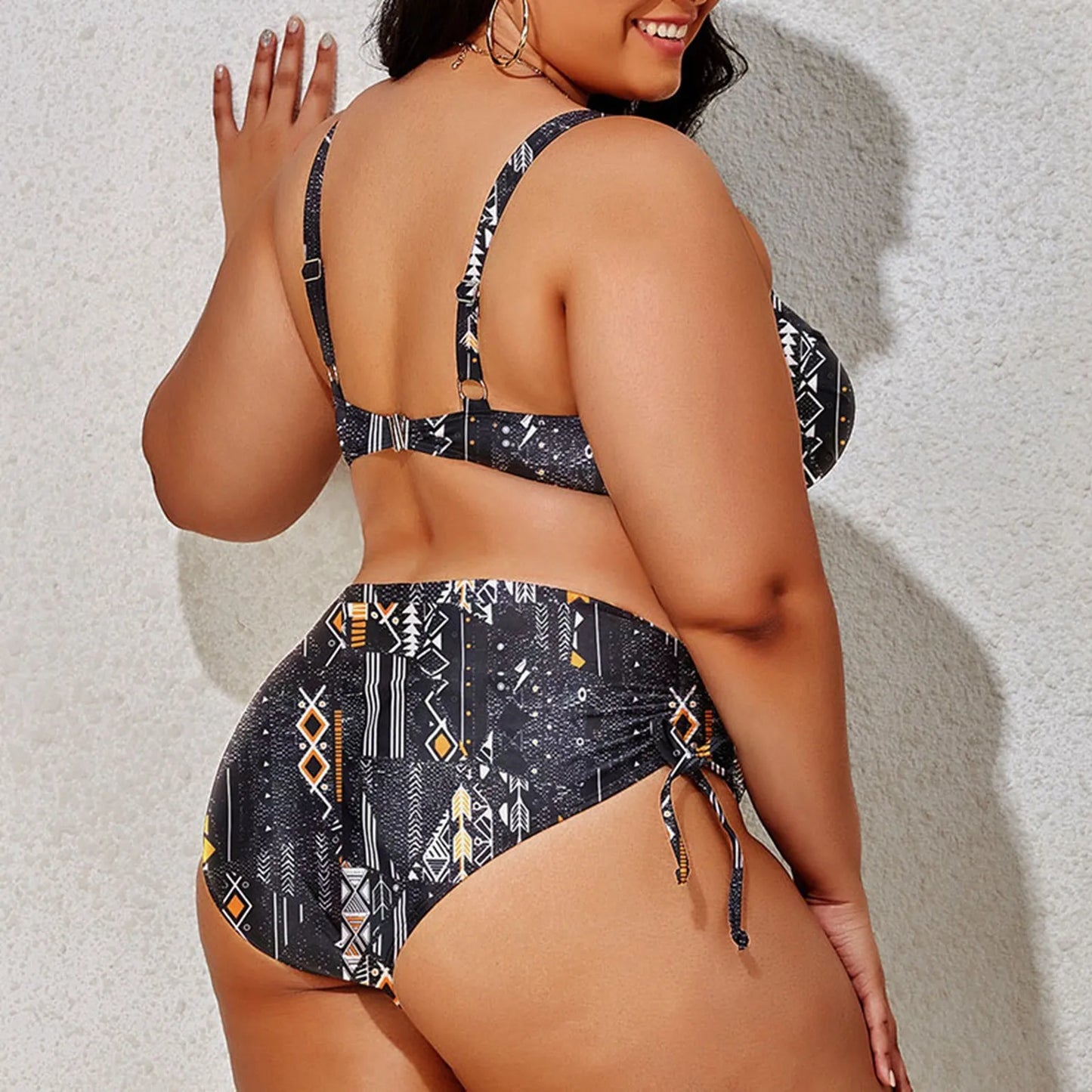 2024 Nouveaux ensembles de bikini grande taille pour femmes Maillot de bain Grands maillots de bain Deux pièces taille haute Push Up Bikini Set Sexy séparé