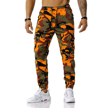 Pantalon sarouel camouflage en pur coton pour hommes, pantalon cargo tactique militaire de marque multicolore, pantalon de jogging avec poches