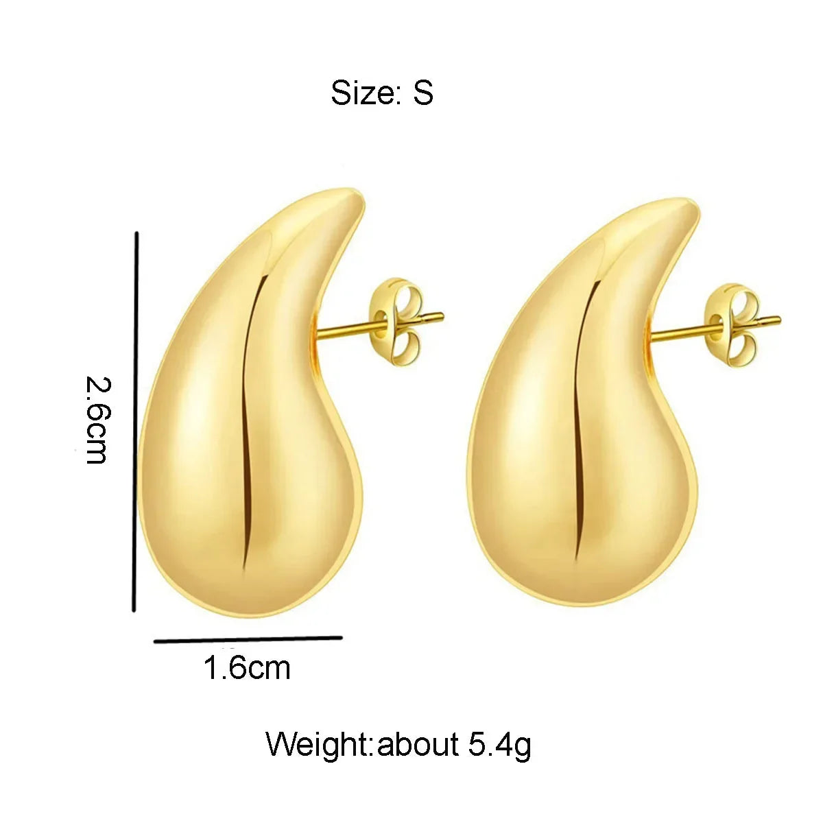 Boucles d'oreilles pendantes extra larges, créoles surdimensionnées et épaisses pour femmes et filles, légères, hypoallergéniques, plaquées or