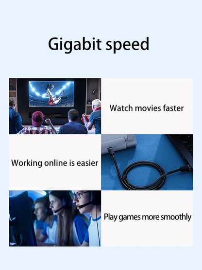 Câble Ethernet Cat6 câble plat Gigabit haute vitesse 1000Mbps câble Internet RJ45 blindé réseau LAN cordon pour PC PS5 PS4 PS3 Xbox