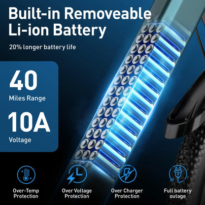 Aairsk GT300 adulte banlieue vélo électrique pic 540W 36V10AH batterie affichage LED intelligent Ebike tout-terrain 26 "pneu montagne e-bike