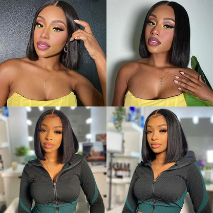 Perruques de cheveux humains brésiliens 13X5X2 T Part Lace Wigs pour femmes pré-épilées 4x1 Straight BOB Wigs Perruque Cheveux Humains