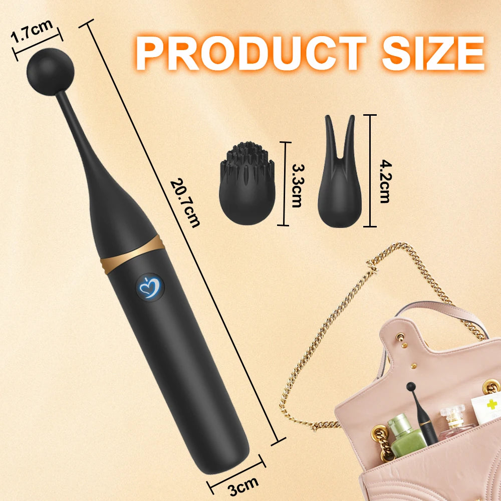 Vibromasseur 3 en 1, 10 modes de précision, haute fréquence, point G, mamelon clitoridien, Micro barre vibrante, jouets pour adultes, jouets sexuels pour Couple féminin