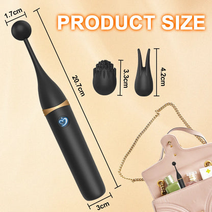 Vibromasseur 3 en 1, 10 modes de précision, haute fréquence, point G, mamelon clitoridien, Micro barre vibrante, jouets pour adultes, jouets sexuels pour Couple féminin