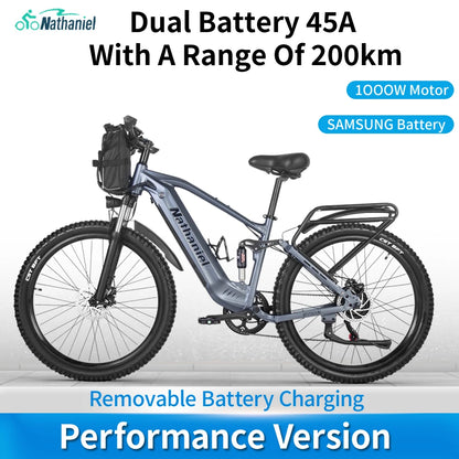 Nathaniel SYR03 vélo électrique 27.5 "48V1000W vélo électrique assisté adulte 45Ah grande capacité batteries au lithium détachables Ebike