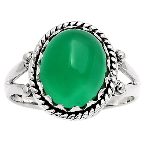 Natural Green Onyx Ring size-8.5 R-1474 SDR163337