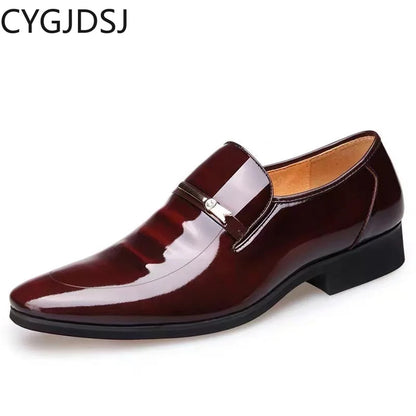Mocassins italiens pour hommes, chaussures en cuir verni pour hommes, chaussures décontractées, chaussures formelles, costume d'affaires, chaussures à enfiler pour hommes, coiffeur, chaussure homme