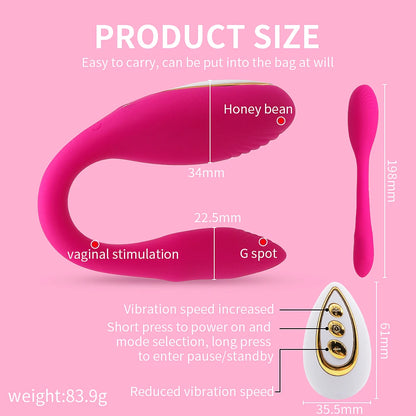 Godemiché portable en U, 10 modes, télécommande sans fil, vibrateur pour Couple, stimulateur de point G féminin, jouets sexuels, produits pour femmes adultes de 18 ans