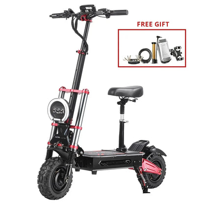 BOYUEDA-Trottinette Électrique S5, Moteur 6000W, Batterie 60V 38Ah, Connexion Bluetooth, Fonction NDavid Intelligente, 11 Pouces, Hors Route