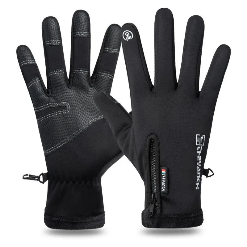 Gants d'hiver imperméables pour écran tactile thermique, coupe-vent, chauds, pour temps froid, course à pied, équitation, sport, randonnée, Ski