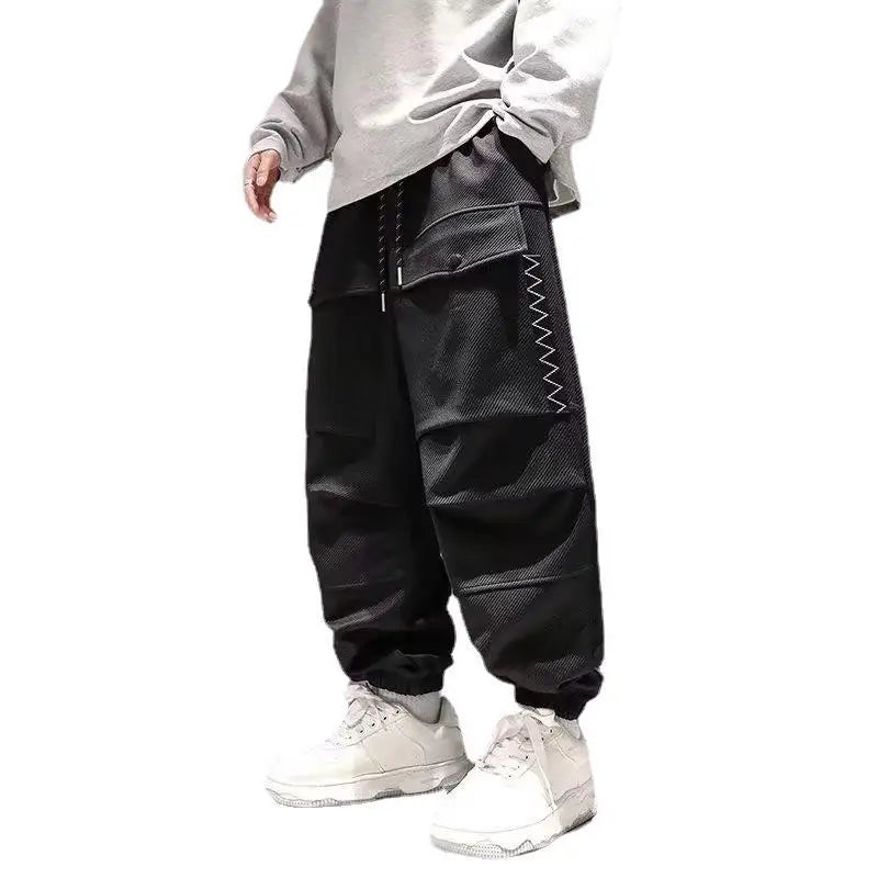 Pantalon cargo coréen pour hommes, streetwear japonais, survêtement surdimensionné, Harajuku, jogging décontracté, pantalon tendance Kpop, hip hop