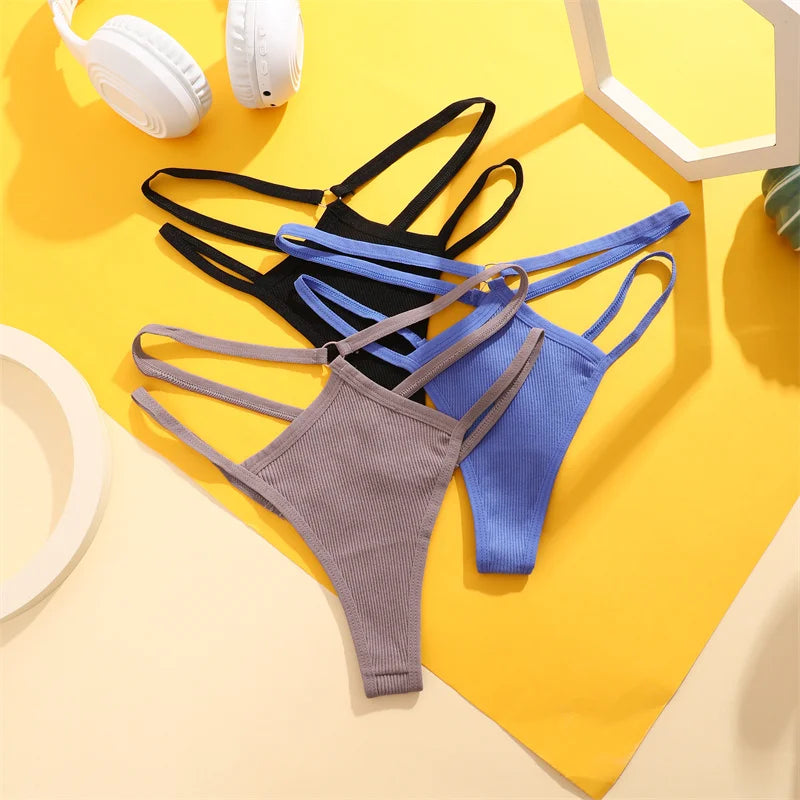 Lot de 4 sous-vêtements sexy en dentelle pour femmes, culottes exotiques, en dentelle transparente, ajourée, string, entrejambe, intimes féminins, S-XL