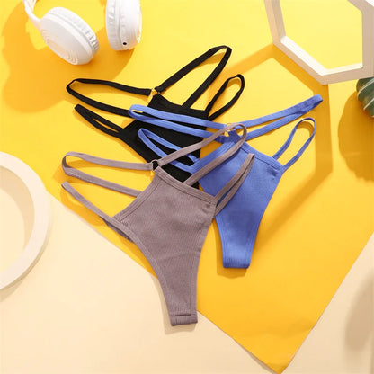 Lot de 4 sous-vêtements sexy en dentelle pour femmes, culottes exotiques, en dentelle transparente, ajourée, string, entrejambe, intimes féminins, S-XL