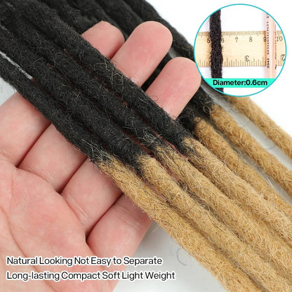 HExtensions de dreadlocks en cheveux humains, crépus et lisses, tresses au crochet, extensions de cheveux brésiliens Remy, 10, 20, 40 ou 60 mèches