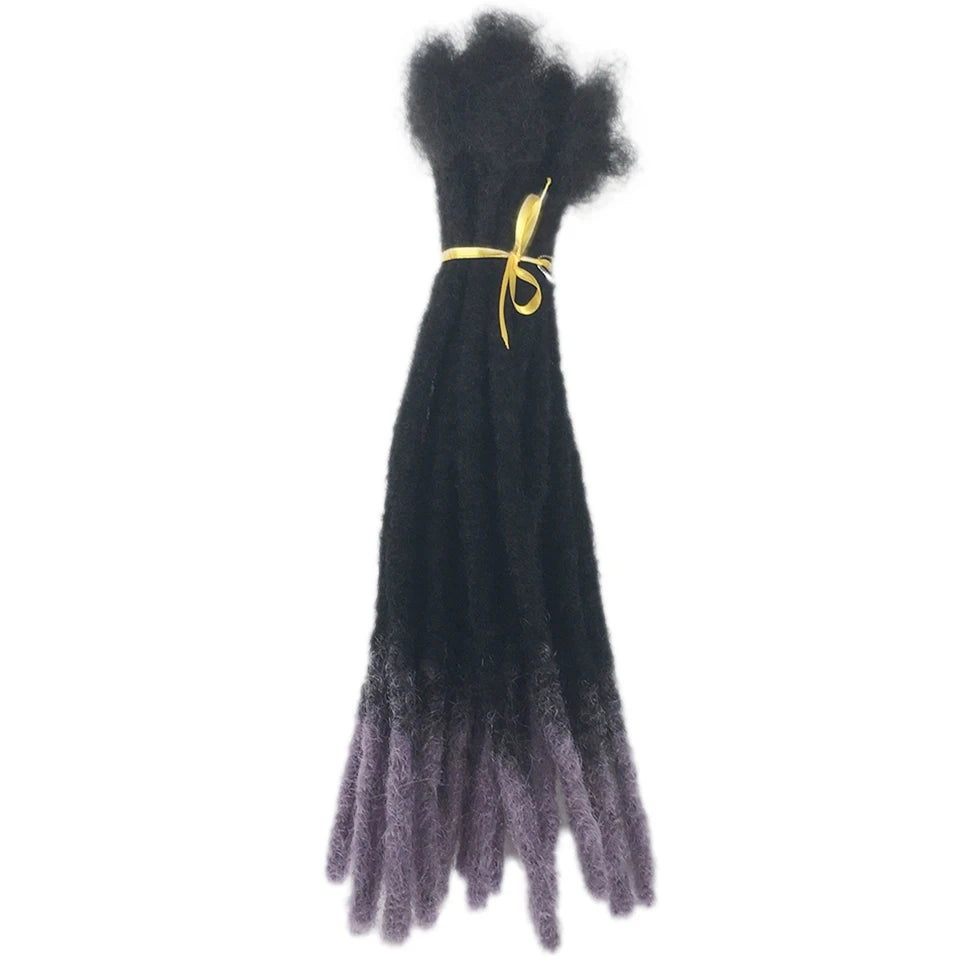 HExtensions de dreadlocks en cheveux humains, crépus et lisses, tresses au crochet, extensions de cheveux brésiliens Remy, 10, 20, 40 ou 60 mèches