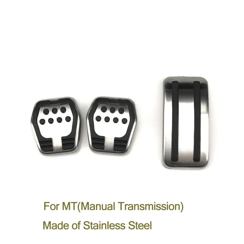 Housse de coussinets de pédales de voiture en acier inoxydable, étui MT AT pour Ford Focus 2 mk2 focus 3 mk3