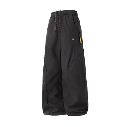 TFETTERS pantalons décontractés pour hommes printemps et automne pantalons de sport droits en plein air cordon taille élastique poche fermeture éclair pantalons de cyclisme