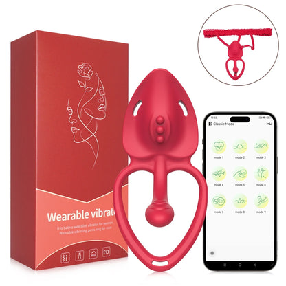 Vibromasseur de culotte portable, anneau de pénis vibrant, télécommande avec application, stimulateur clitoridien, jouets sexuels pour adultes pour femmes et hommes