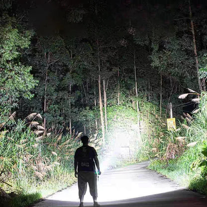 Lampe de poche LED haute puissance, torche Rechargeable par Usb, projecteur Portable très lumineux pour l'extérieur, lampe de Camping intégrée 18650