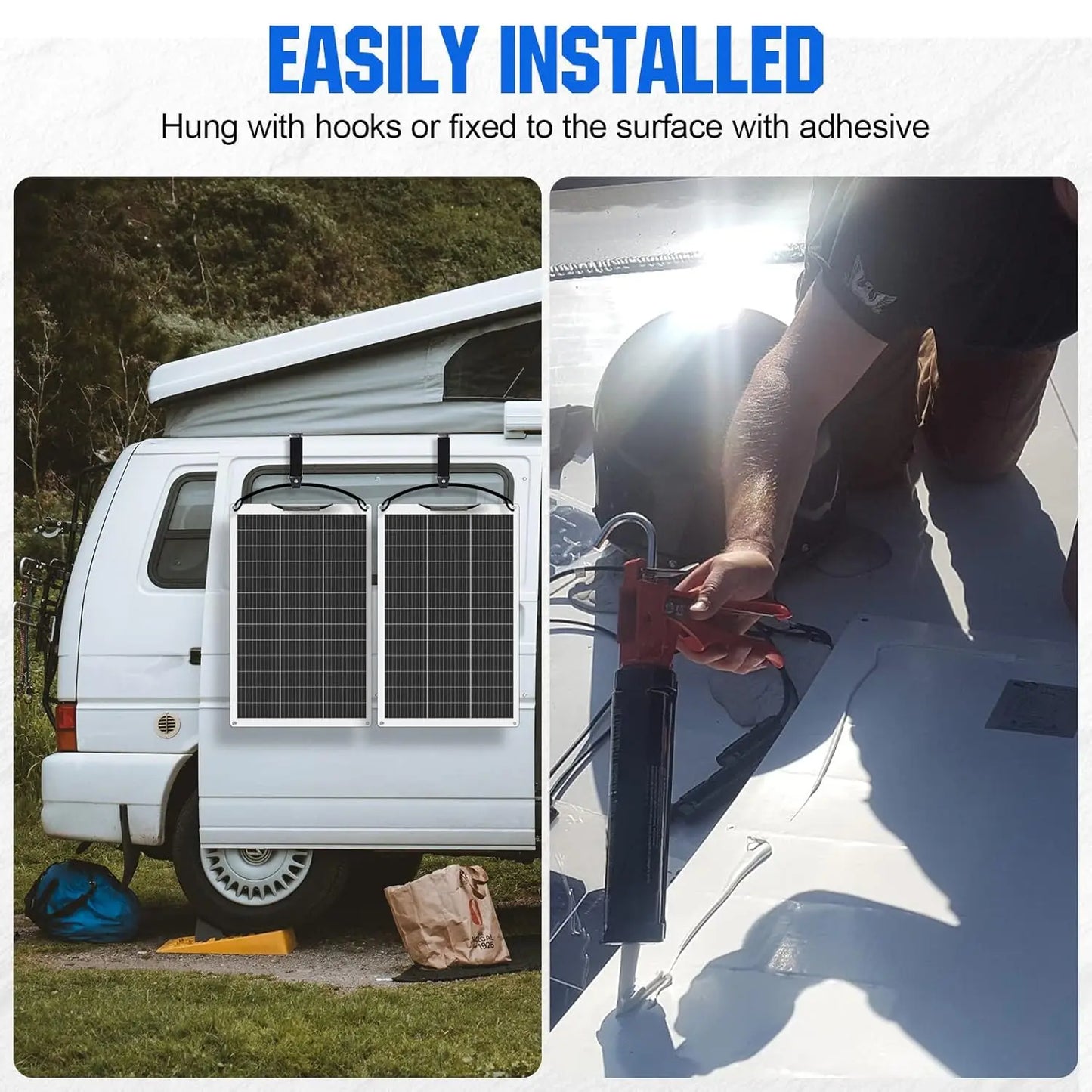 Panneaux solaires 18 V 125 W 250 W 375 W 500 W, flexibles, minicellules pour chargeur de batterie 12 V/24 V, kits maison 1 000 W, camping-car, bateau