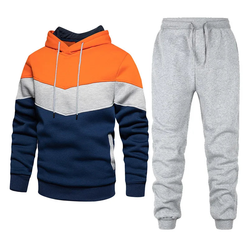 Ensemble de sport 2 pièces pour femme, couleur unie, sweat-shirt à capuche, pantalon de survêtement, décontracté, vêtements de sport pour homme