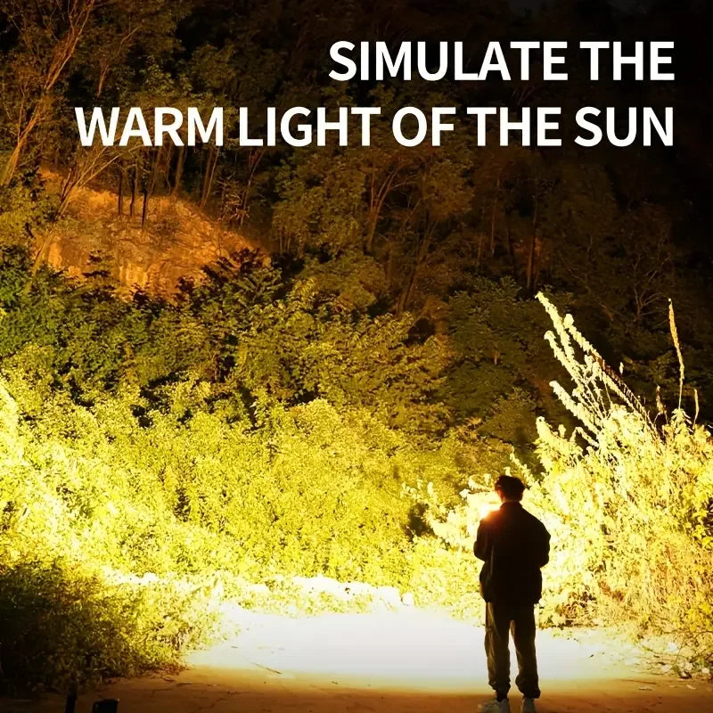 Lampe suspendue Portable et étanche pour tente de Camping, maison en plein air, charge solaire, batterie externe de grande capacité, lanterne à affichage Intelligent