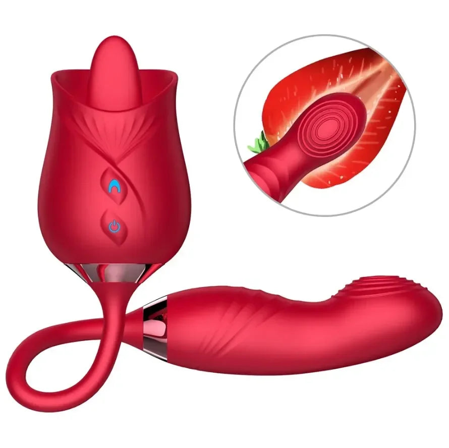 Vibromasseur à succion pour femmes, stimulateur clitoridien, masseur de mamelon Oral, gode vibrant de poussée, jouet sexuel Rose 2 en 1 pour femmes