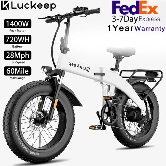 Luckeep X1 LIte pli vélo électrique 1400W moteur de pointe 48V15AH batterie amovible E vélo 20 pouces gros pneu banlieue vélo électrique