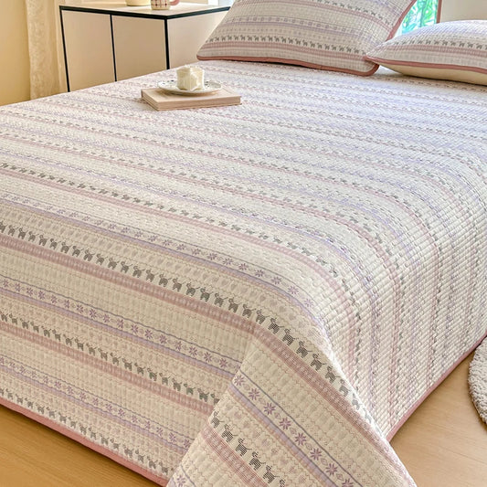 Bonenjoy-Couvre-lit 100% coton, 1 pièce, linge de lit matelassé, drap de lit doux pour la peau, sans taie d'oreiller