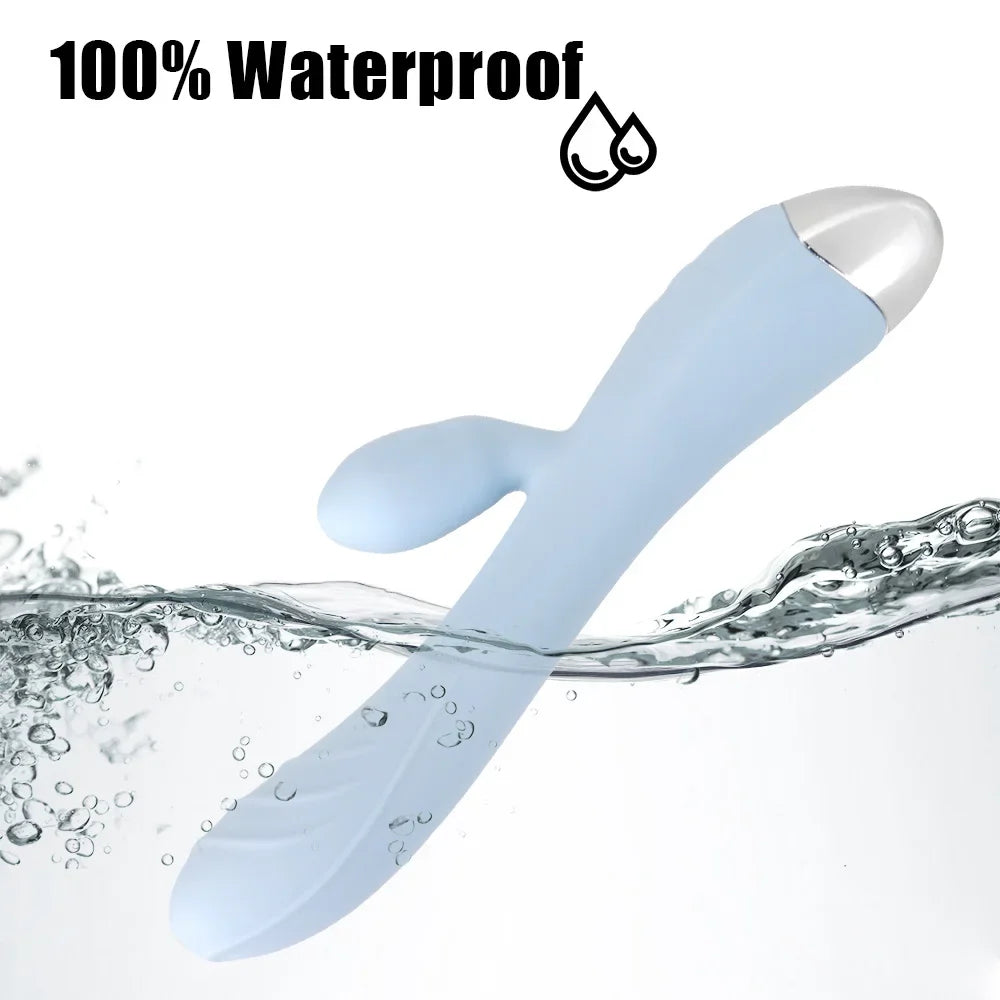 Vibromasseur lapin puissant pour femmes, stimulateur de Clitoris, point G, masseur vaginal, gode, masturbateur féminin, baguette AV, jouet sexuel pour adulte de 18 ans et plus