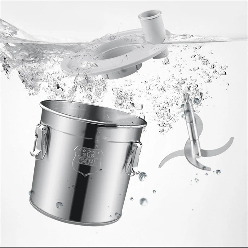 Hachoir à viande électrique 16L, grande capacité, haute puissance, en acier inoxydable