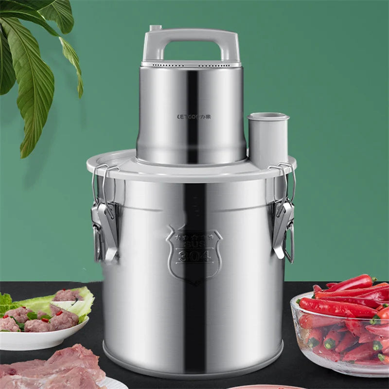 Hachoir à viande électrique 16L, grande capacité, haute puissance, en acier inoxydable