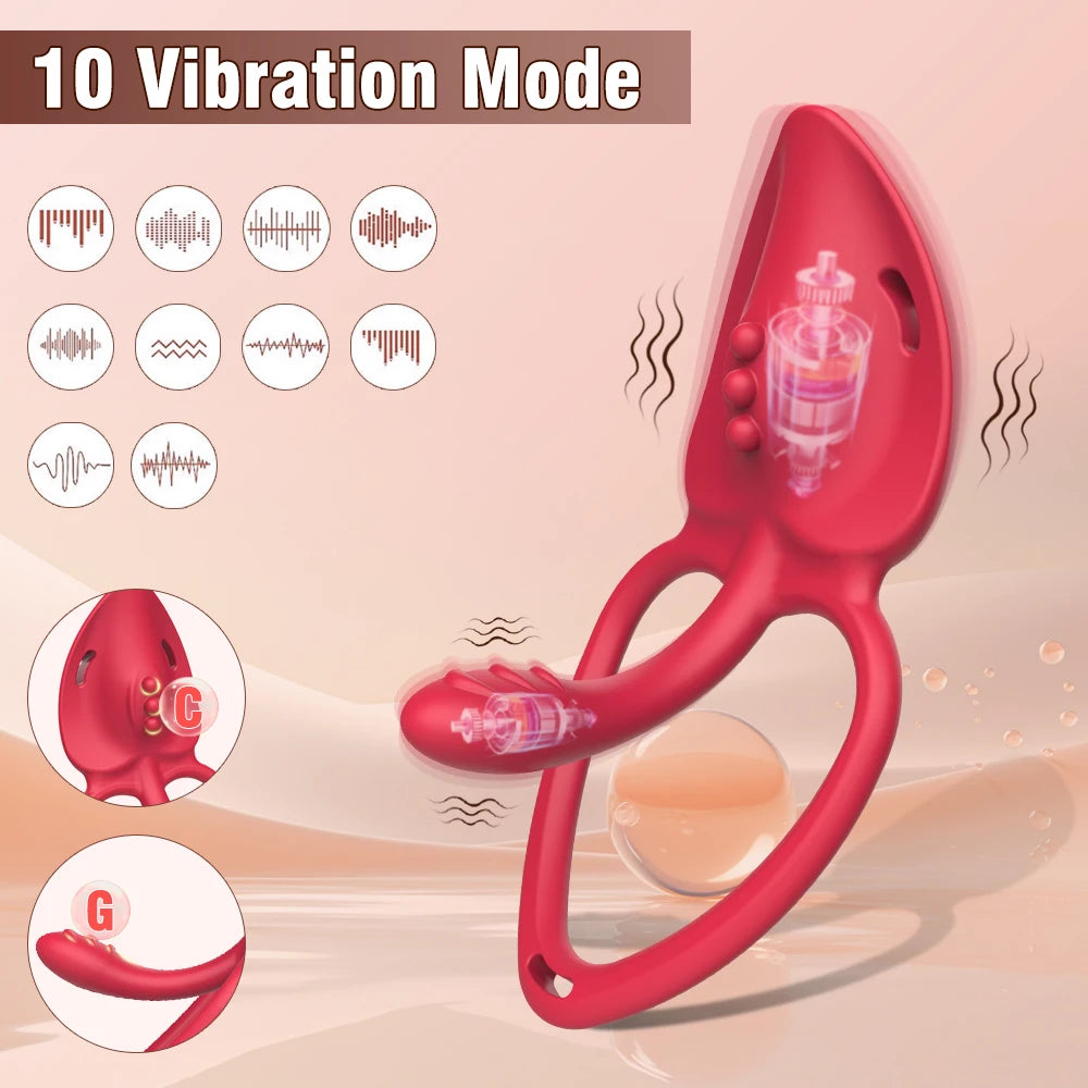 Vibromasseur de culotte portable, anneau de pénis vibrant, télécommande avec application, stimulateur clitoridien, jouets sexuels pour adultes pour femmes et hommes