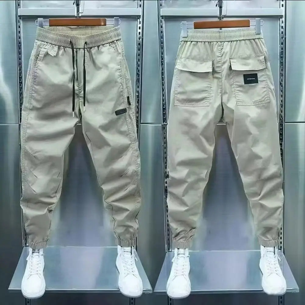 Pantalon cargo de jogging pour hommes, streetwear, hip-hop, pantalon de survêtement décontracté pour hommes, pantalon sarouel d'été Harajuku brossé pour hommes