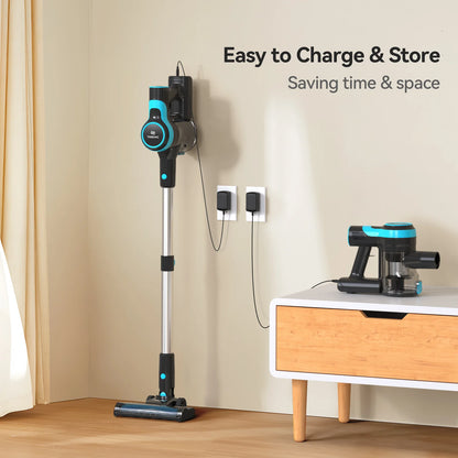 Aspirateur sans fil V600, aspirateur balai sans balais 28Kpa, batterie rechargeable, 3 modes