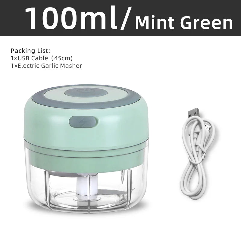 Hachoir électrique de cuisine, Mini broyeur d'ail, hachoir à viande Portable USB, hachoir à légumes pour Gadgets de cuisine