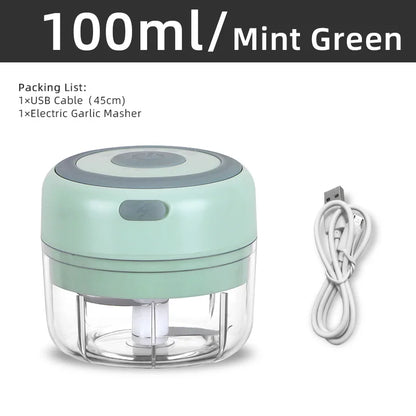 Hachoir électrique de cuisine, Mini broyeur d'ail, hachoir à viande Portable USB, hachoir à légumes pour Gadgets de cuisine