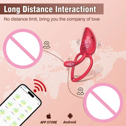 Vibromasseur de culotte portable, anneau de pénis vibrant, télécommande avec application, stimulateur clitoridien, jouets sexuels pour adultes pour femmes et hommes