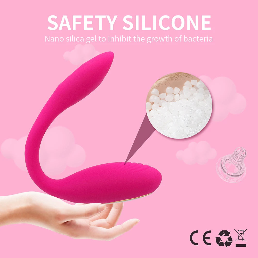Godemiché portable en U, 10 modes, télécommande sans fil, vibrateur pour Couple, stimulateur de point G féminin, jouets sexuels, produits pour femmes adultes de 18 ans