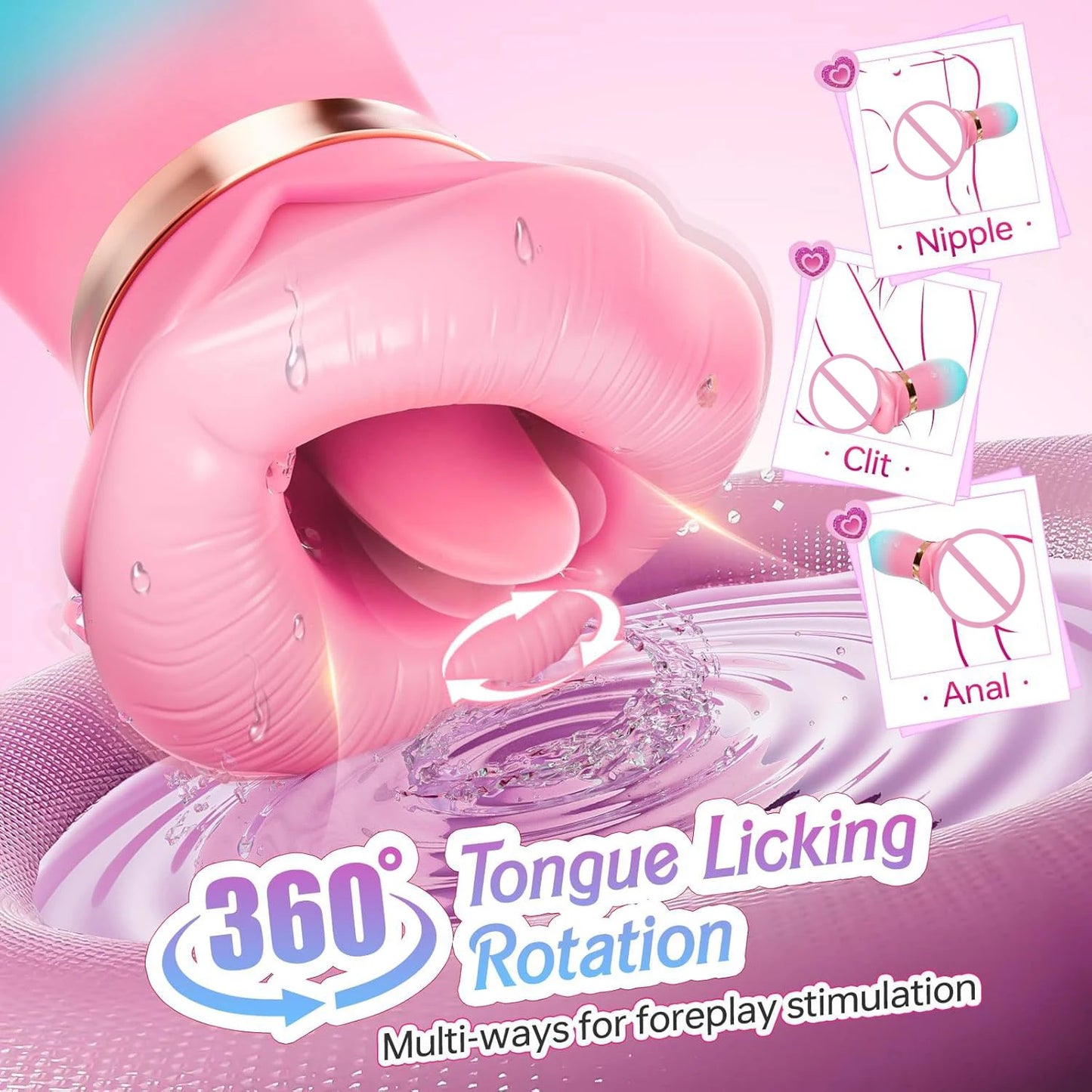 Vibromasseur à succion pour femme, léchage de langue, stimulateur de Clitoris Oral et de mamelon, contrôle par application, jouets sexuels vibrants sous vide pour Couples
