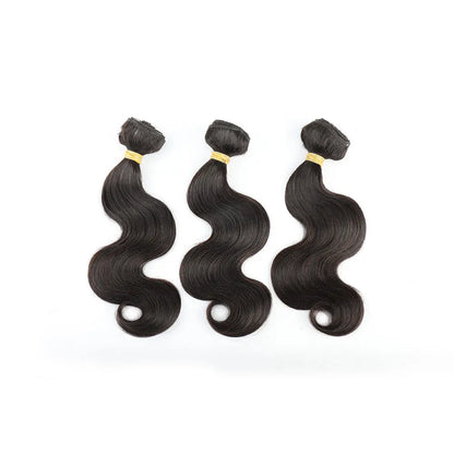 Lot de 3 extensions de cheveux humains malaisiens Body Wave 100 % non traités, cheveux vierges, couleur naturelle
